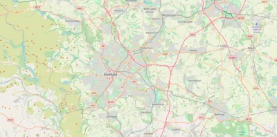 Map showing the location of Sheffield Methodist District