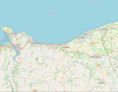 Map showing the location of Conwy & Prestatyn
