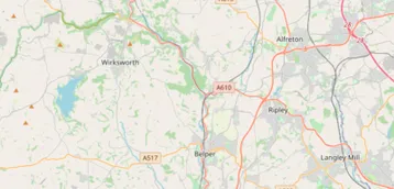 Map showing the location of Mid Derbyshire Methodist Circuit
