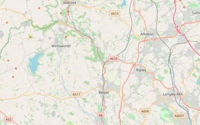 Map showing the location of Mid Derbyshire Methodist Circuit