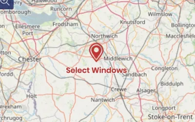Map showing the location of Select Window Systems
