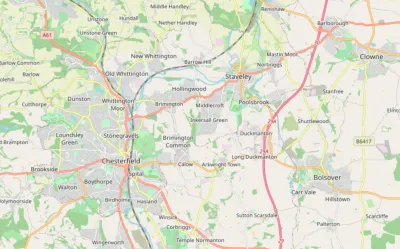 Map showing the location of Derbyshire North East Methodist Circuit