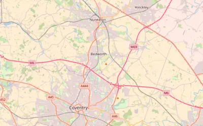 Map showing the location of Kidderminster & Stourport