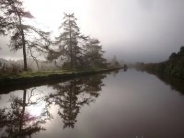 Misty morning on the canal at Audlem