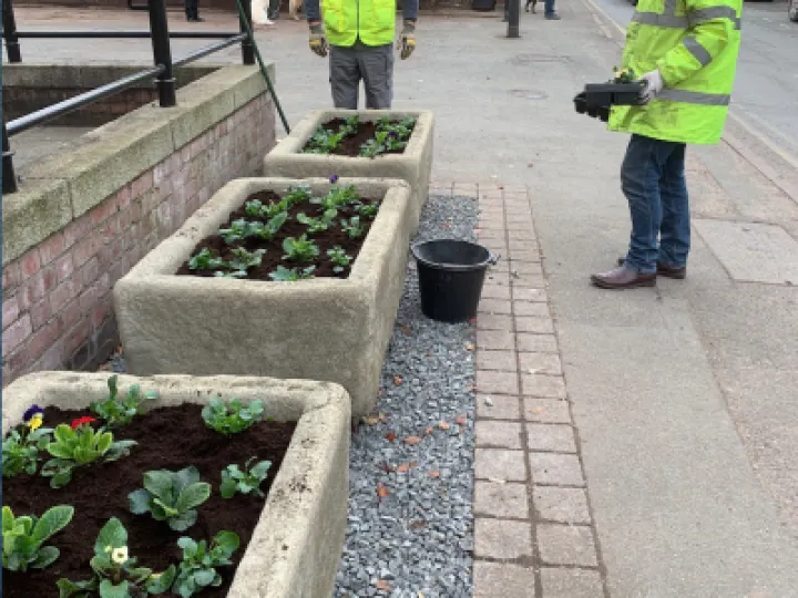 New flower troughs