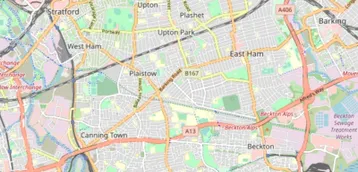 Map showing the location of Newham Methodist Circuit