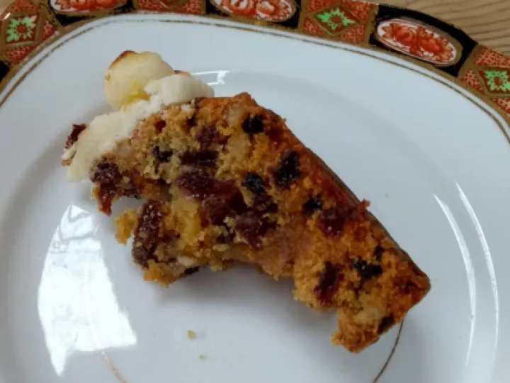 Simnel cake slice