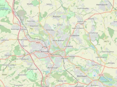Map showing the location of Barnsley Methodist Circuit
