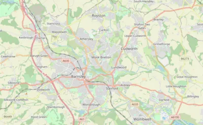 Map showing the location of Barnsley Methodist Circuit