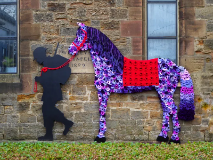 War horse outside of Etherley MC