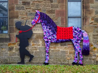 War horse outside of Etherley MC