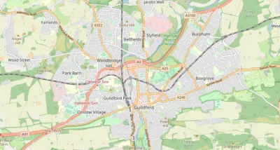 Map showing the location of Merrow Methodist Church