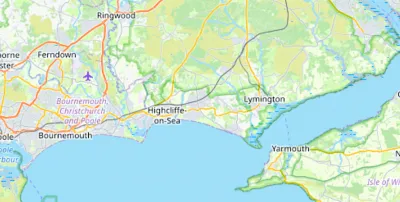 Map showing the location of Christchurch & Wimborne