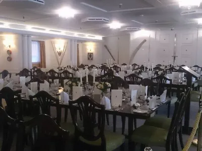 A dinner setting aboard The Royal Yacht Britannia 