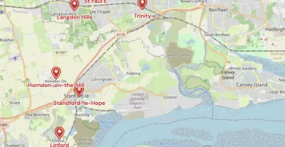 Map showing the location of Northampton Methodist District