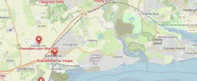 Map showing the location of Northampton Methodist District