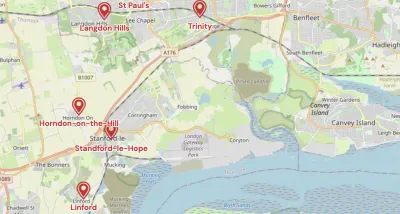 Map showing the location of Shropshire & Marches Methodist Circuit