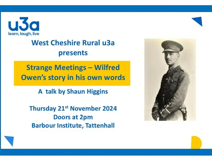 21st Nov Wilfred Owen Fb Ad