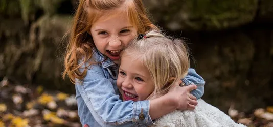 Children, sisters, cute