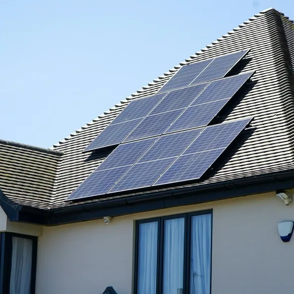 Solar panel roof