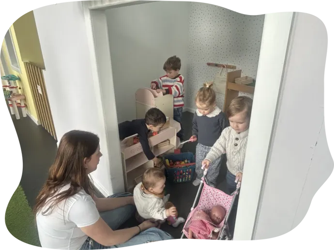 Children Playing Together Indoors