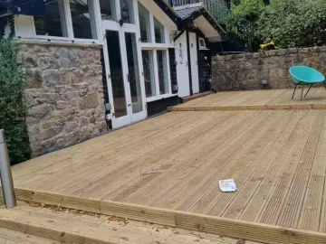 Garden decking near Chester, UK