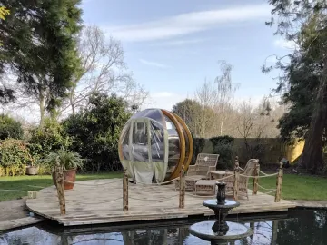 Composite decking with seating area