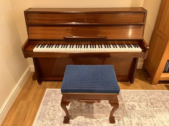 Items for sale &ndash; Barratt & Robinson London upright piano and wood turned piano stool 300