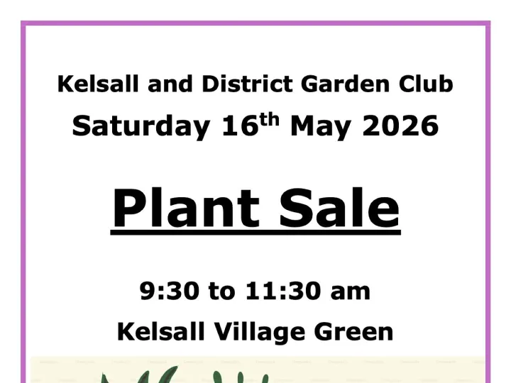 Garden Club Poster Plant Sale 2026