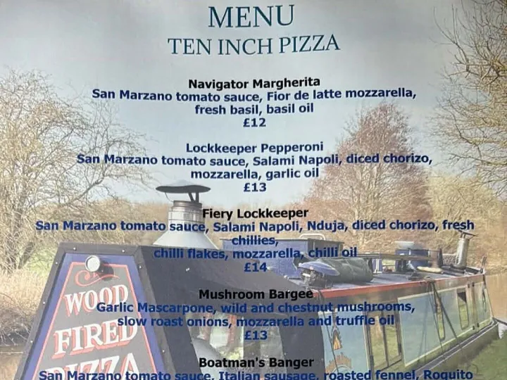 Pizza Menu