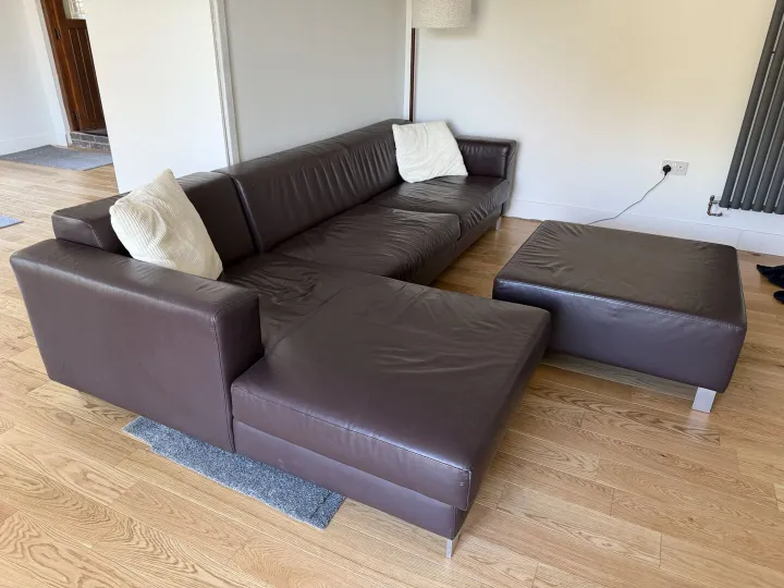 Items for sale &ndash; Brown Leather sofa &pound;200