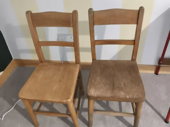 Items for sale
– Two Wooden Children School Chairs £20