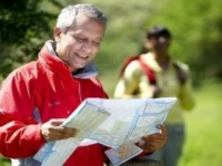 Walker Looking at Map_Landscape