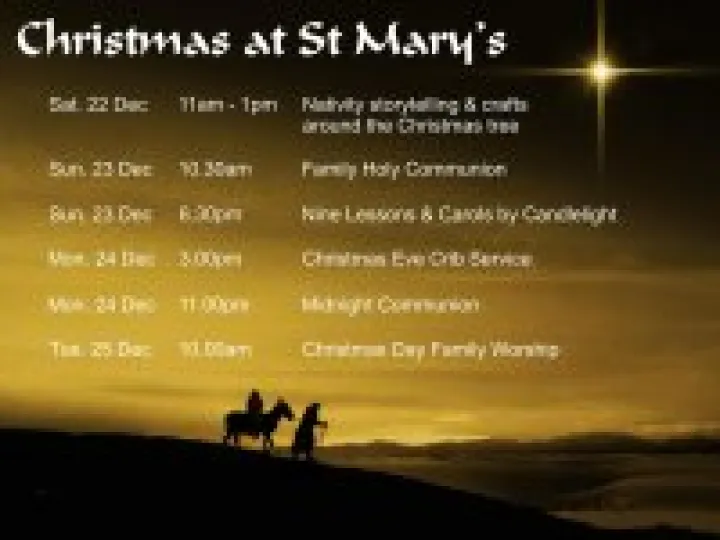 St Mary's Xmas Schedule 2012