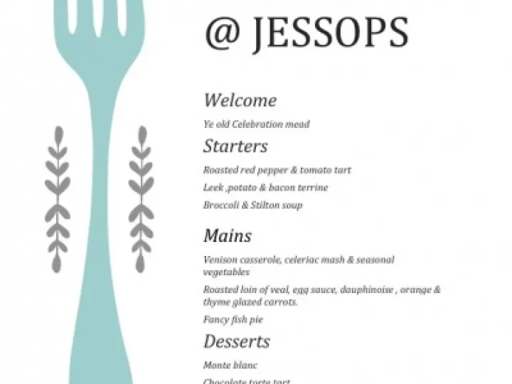Jessops menu 16th Dec 2016