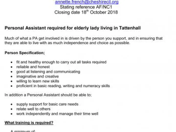 Afnc1 Job Description