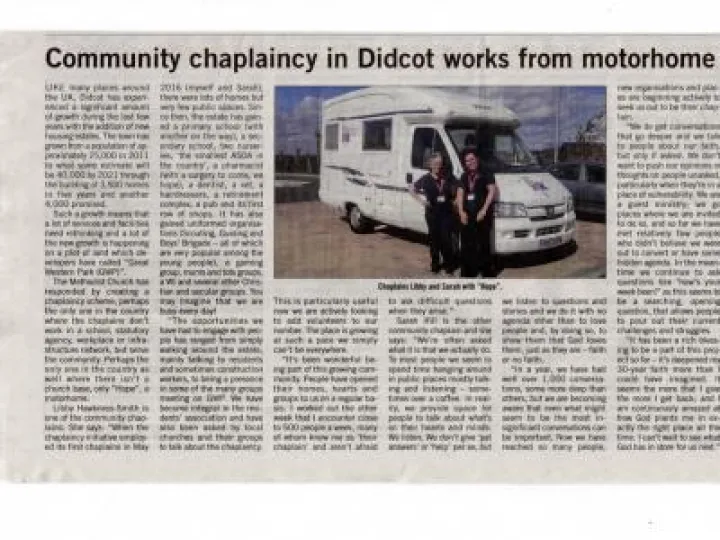 Chaplains – Methodist Recorder 2018 16 November