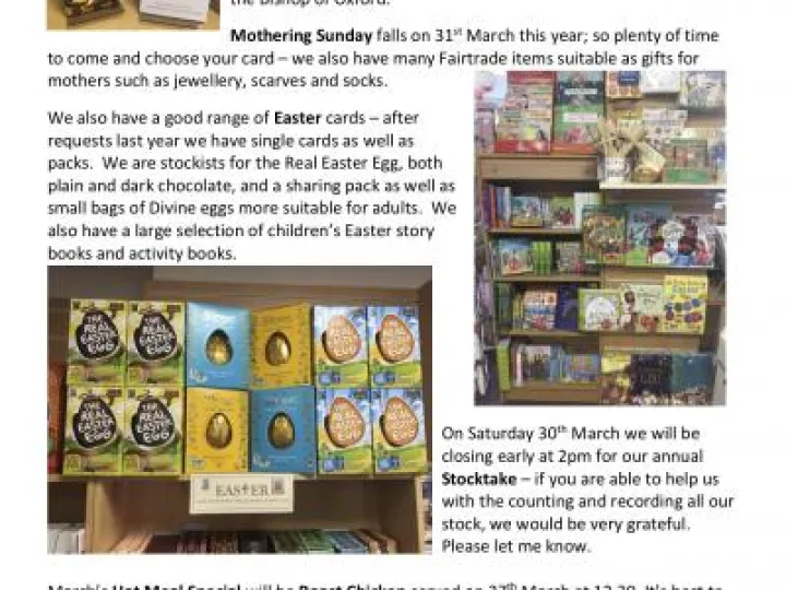 Friends of Cornerstone March 2019