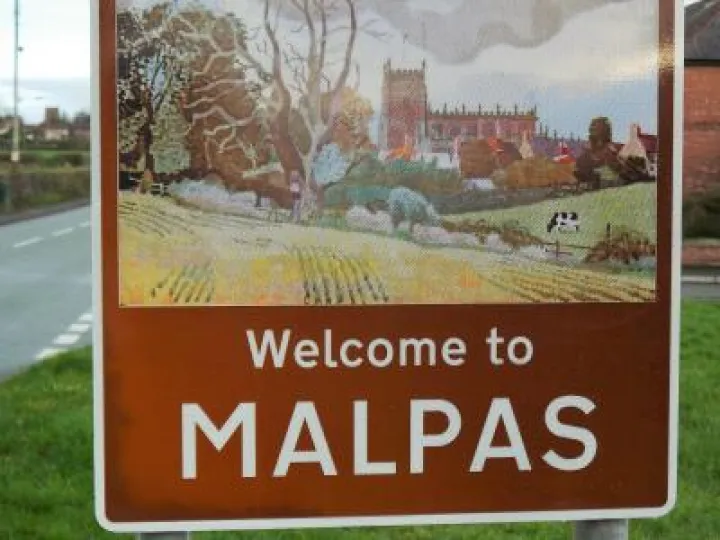 The village boundary sign