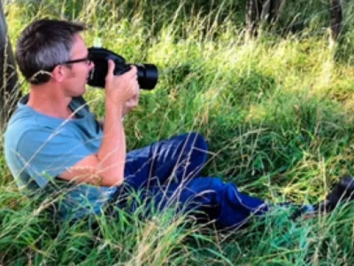 Photographer in Garden