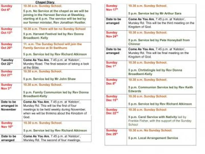 Chapel Newssheet Oct – Dec 2019 v2-3&4