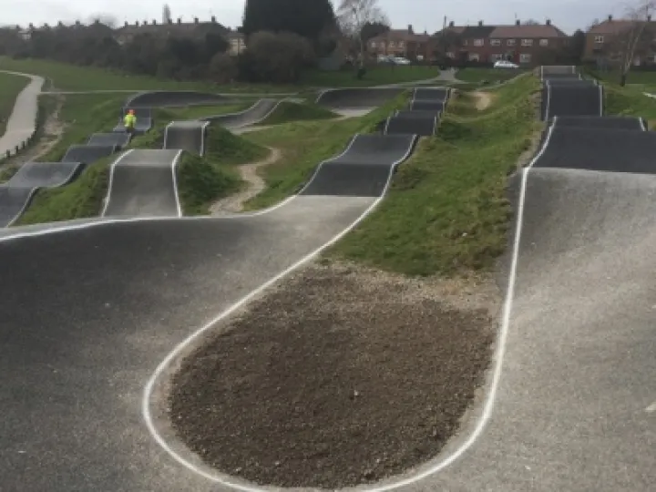 Ellesmere Port scooter track end view
