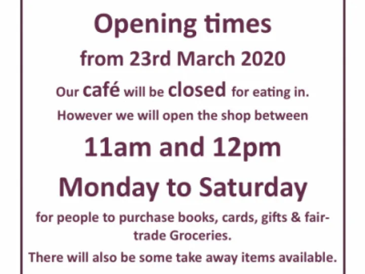 March 2020 Reduced Opening & Menu