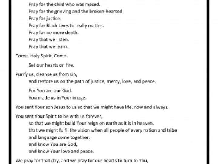 For The Holy Spirit and For Justice