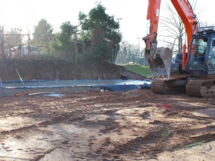 Concrete base Pouring