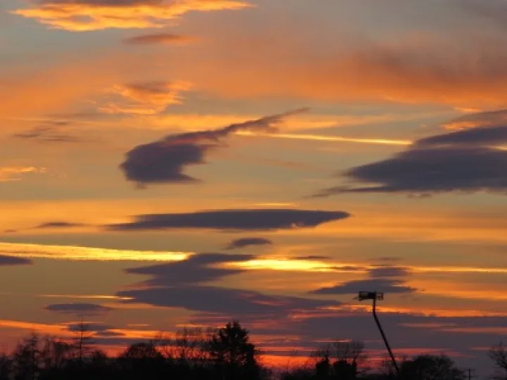 December Sunset over Audlem