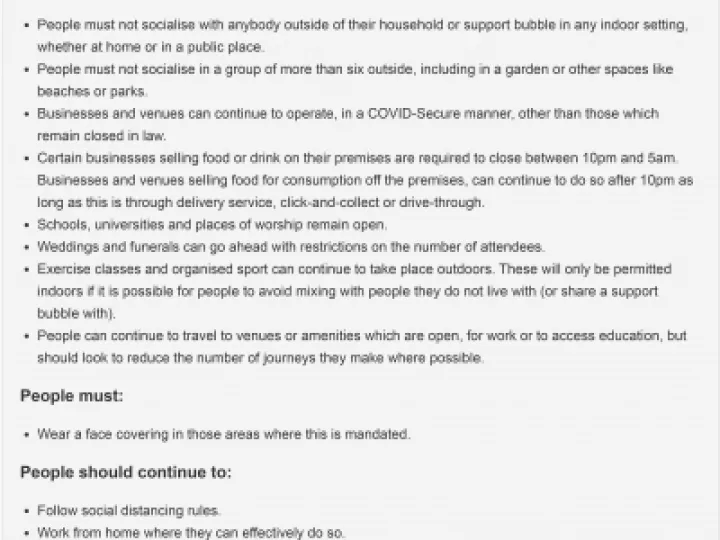 Covid-19 Restrictions in CW C-2