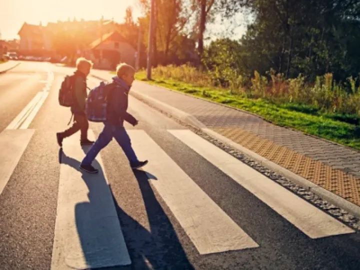 Kids Crossing Road