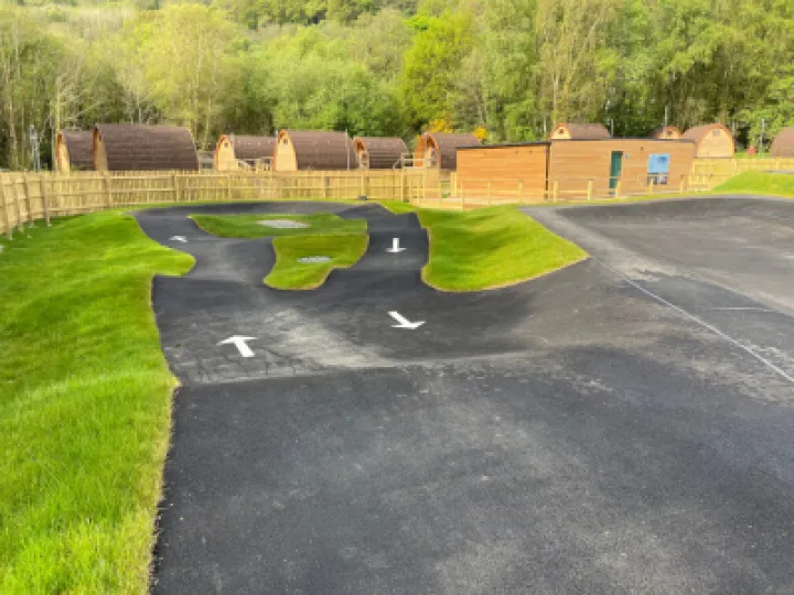 Adventure Parc Snowdonia pump track turns