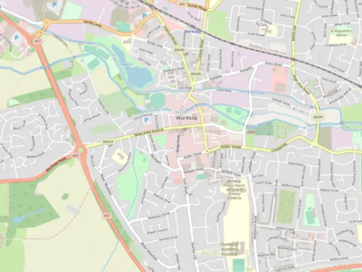 Map showing the location of The Crossing